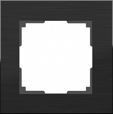 WL11-Frame-01 / Рамка на 1 пост (черный алюминий), 4690389110443