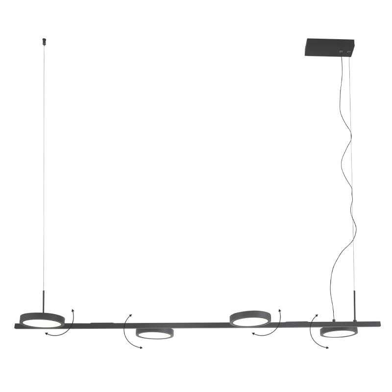 Светильник 100 см, 32W, 4000K, Crystal Lux CLT 027C4 L1000 BL, черный