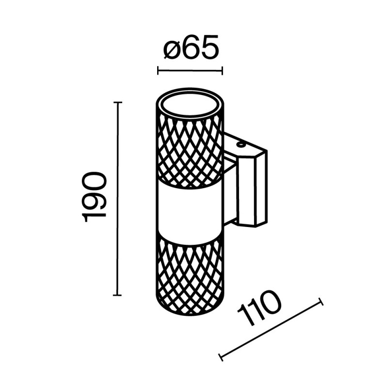 Светильник настенный 6,5*6,5*19 см, 2*GU10, 100W, Maytoni Bowery O583WL-02W белый