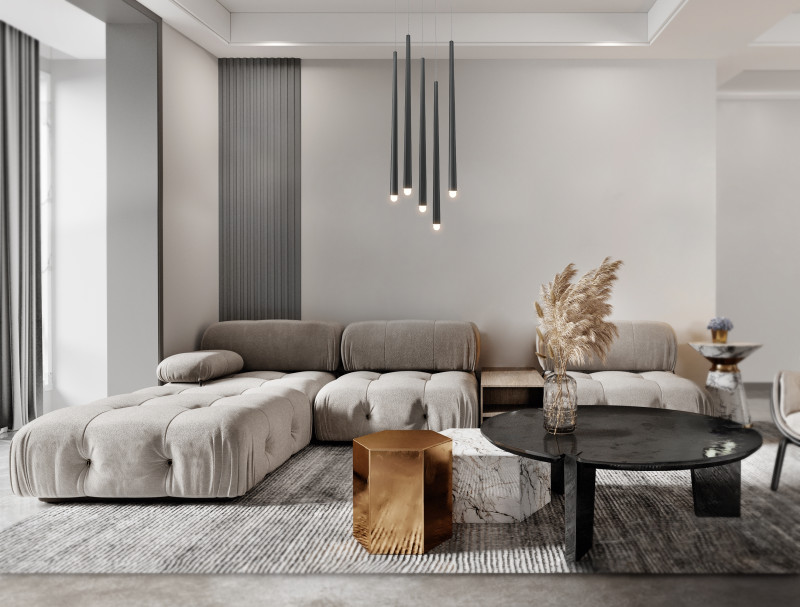 Подвесной светильник 32*32*369,3 см, LED, 31W, 3000К-4000К, Maytoni cascade MOD132PL-L30BK черный