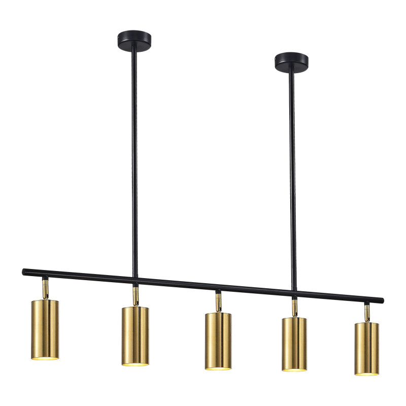 Светильник подвесной 100*8*75 см, 5*GU10 5W 4000K черный ST Luce Sormano SL1206.413.05