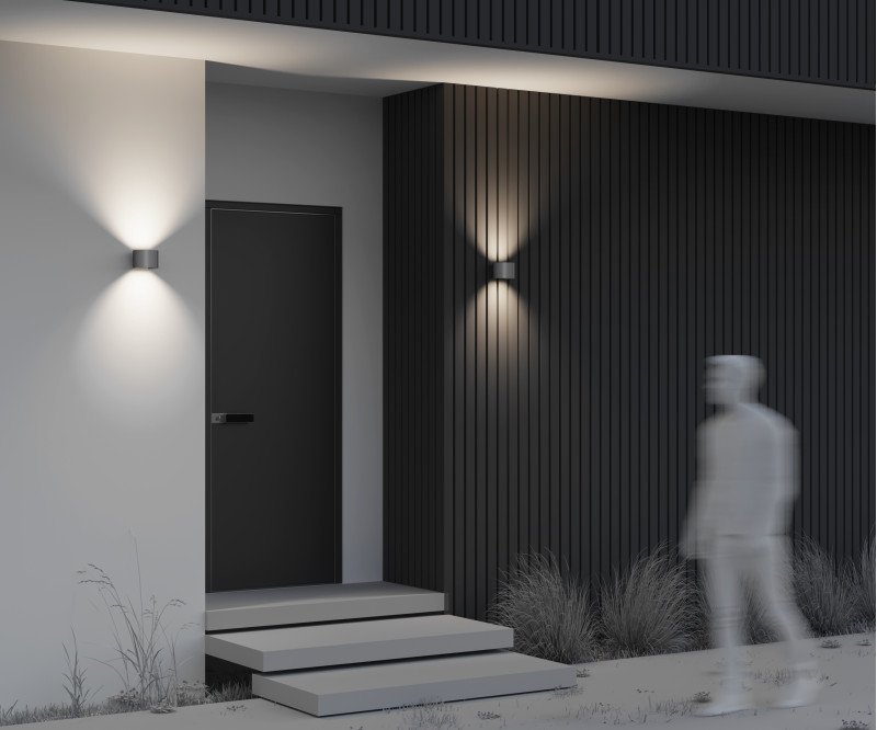 Уличный настенный светодиодный светильник Maytoni Fulton O573WL-L6GR серый