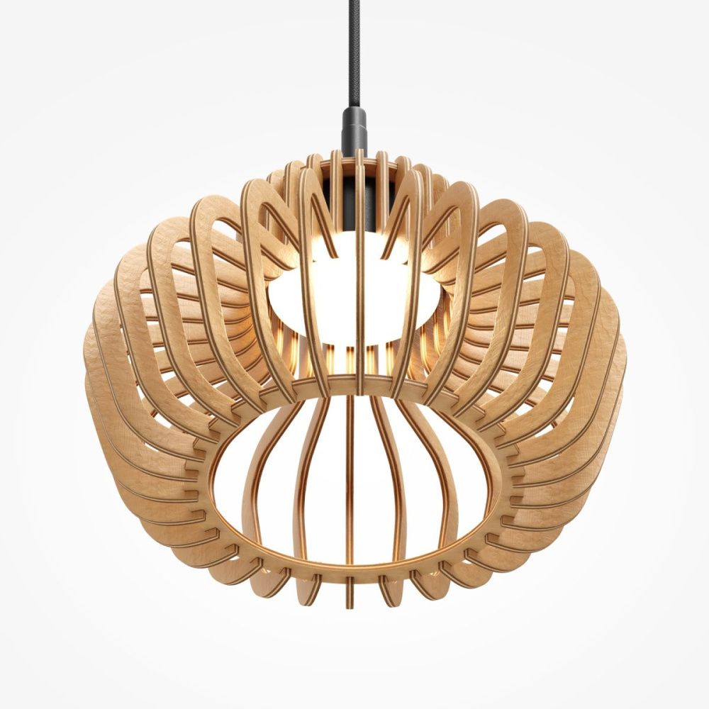 Подвесной светильник 27 см, 14W, 2700-4000K, Maytoni Namiki MOD465PL-L12BK2, черный-дерево