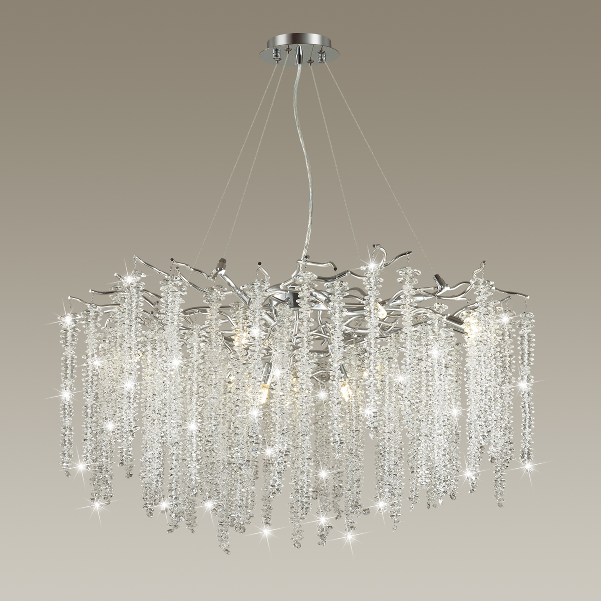 Люстра 80 см Odeon Light Banche 5004/14 алюминий