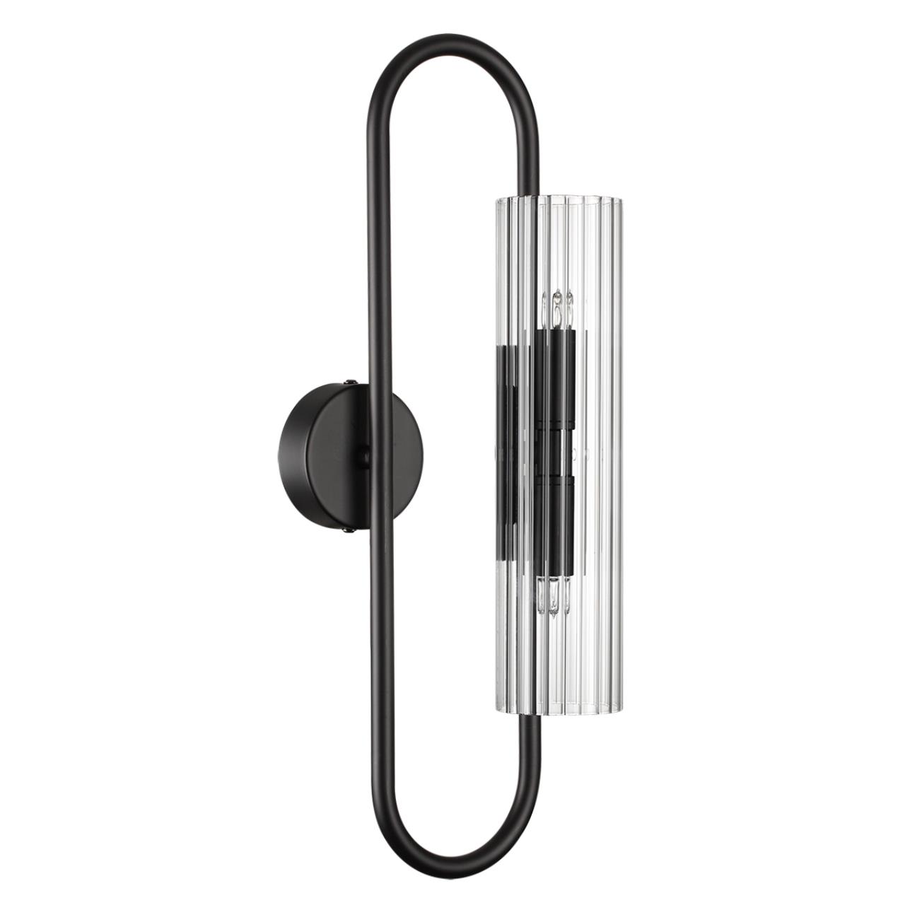 Бра 17,5*40 см, 2*G9 Lumion TORONTO 6561/2W черный, прозрачный