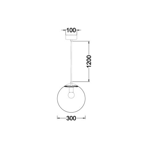 Подвесной светильник  30*150 см, 1*E27 золото Vele Luce Terra VL2151P11