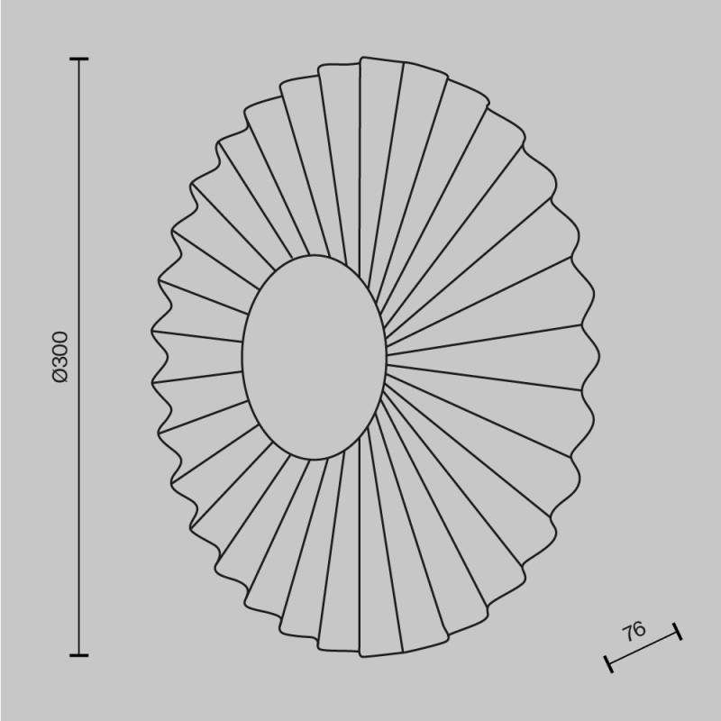 Бра 30*30*30 см, LED, 3000К, Maytoni Fiore MOD233WL-L11BS3K латунный