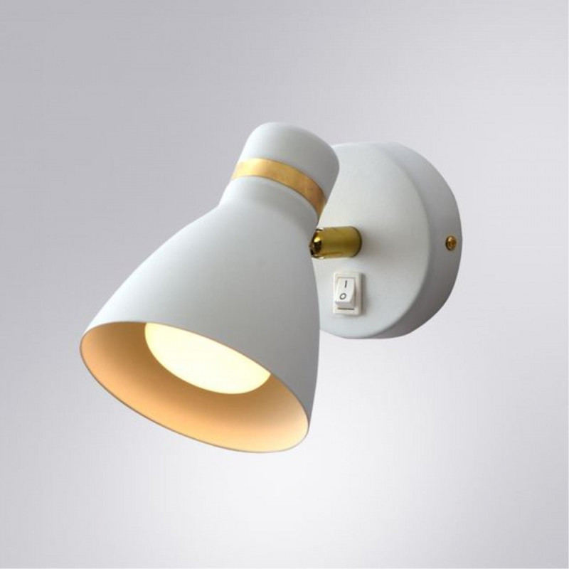 Бра 16*11*15 см, 1*E27 белый Arte Lamp Fafnir A5047AP-1WH