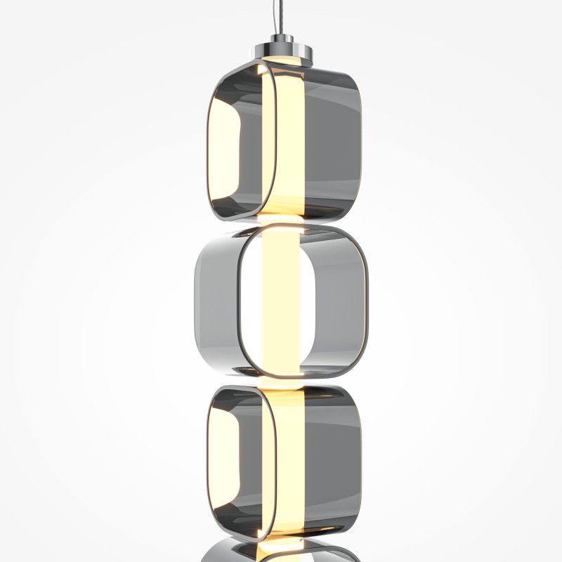 Подвесной светильник 12*12*382 см, LED*13W, 3000K, Maytoni Ritmo MOD381PL-L30CH3K, хром