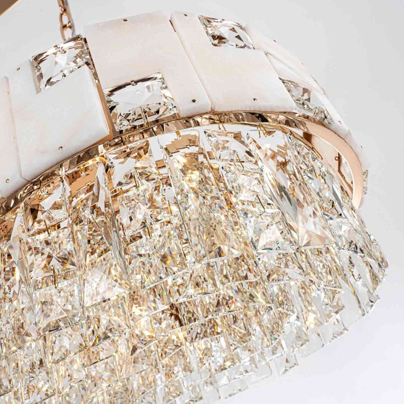 Подвесная люстра 35*100*50/100 см, 10*Е14 MODELUX premium ML.6986.1000P GD золото