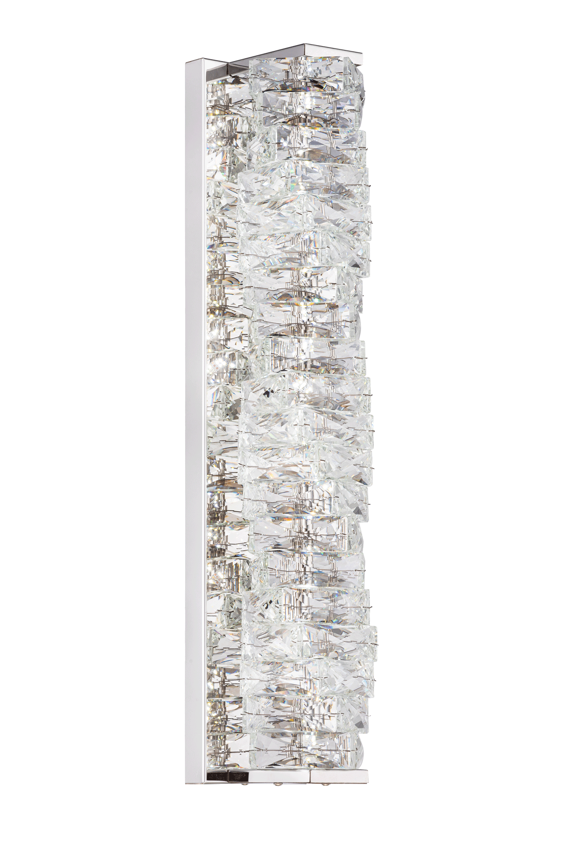 Бра 120*600, LED, 36W 3000-6000K NewRgy Cristallo W2406R/36W CHROME+CLEAR, Хром+Прозрачный
