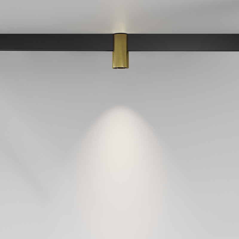 Светильник на шине 5,3*5,3*10,4 см, LED, 7W, 4000К, Maytoni Technical ALFA TR122-2-7W4K-BS латунный