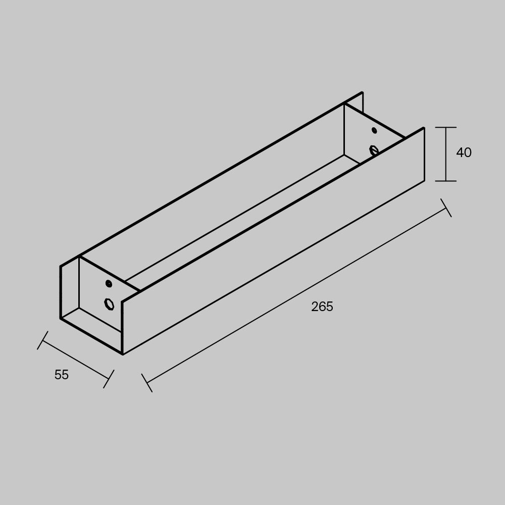 Основание для блока питания TRA233-BB-B Maytoni Technical Accessories for tracks Arity