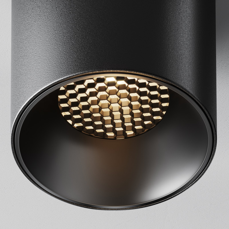 Накладной светильник 7,5*7,5*9 см,  LED, 12W, 3000К, Maytoni Technical Alfa LED C064CL-12W3K-RD-B черный