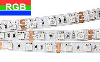 Лента светодиодная 14,4 Вт/м, 12V, 230 Lm, 5060 60 led/м, IP20 RGB арт. 012340, 1 метр