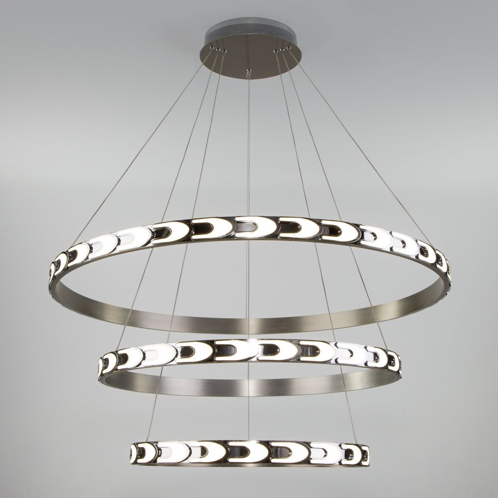 Дизайнерский светодиодный светильник с пультом управления Еurosvet EURa045373 никель диааметр 105 см