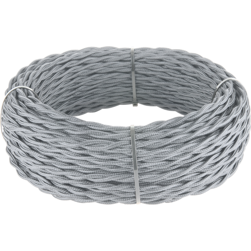 Ретро кабель витой  2х1,5  (серый) под заказ, a041894