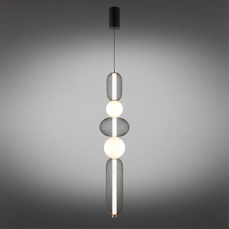 Подвесной светильник 22*130-230 см, 1*LED, 28W, 3000K, Aployt Nikusia APL.658.06.28, черный