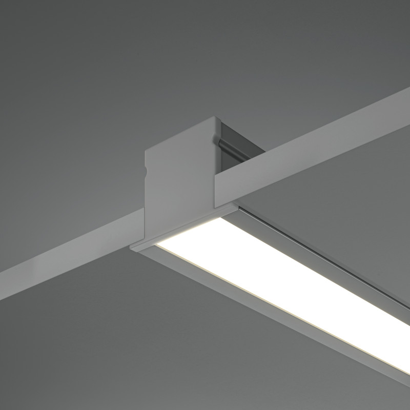Алюминиевый профиль  Встраиваемый 2000*27*20 мм для светодиодной ленты Maytoni Led strip Серебро ALM-2720-S-2M