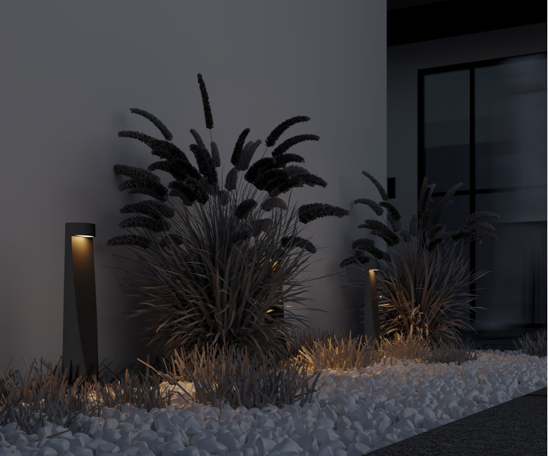 Садово-парковый светильник 5*10*40 см, LED, 7W, 3000К, Maytoni KONUS O463FL-L7GF3K серый