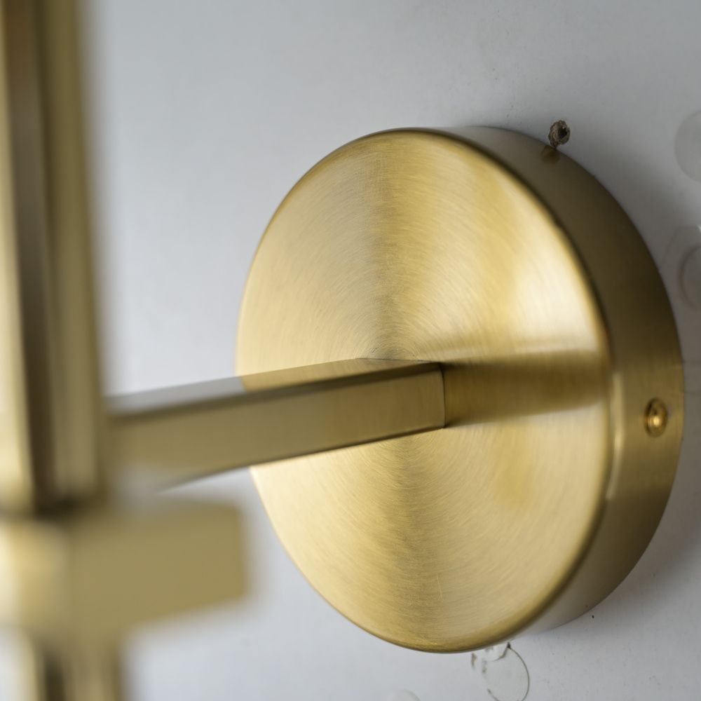 Бра Boule de Cristal Double Sconce Brass 16*13*22 см, 2*G9*40W, ImperiumLoft 44.233, Бронзовый