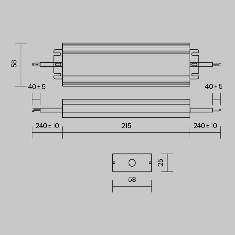 Блок питания для магнитных систем 48V, 100Вт, 48V, IP67 Maytoni Power Supply Magnetic PSL008-100W-48V-IP67