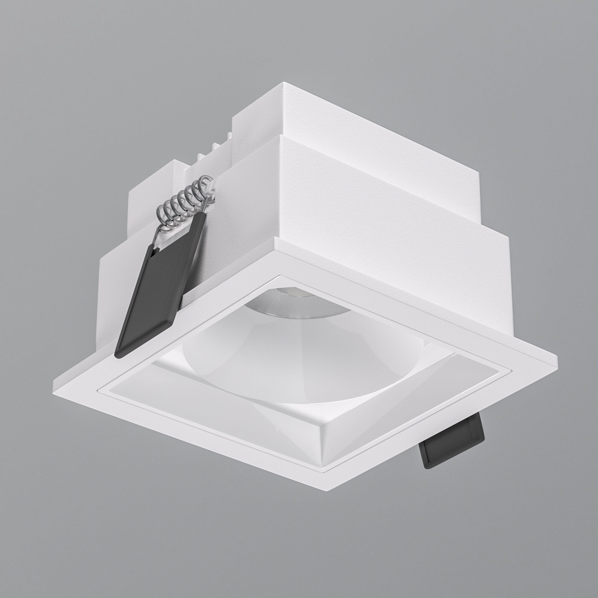 Точечный светильник LED 10W, 4000 К, 5,6*8,4*8,4 см, белый, Elektrostandard Quadro 25085/LED