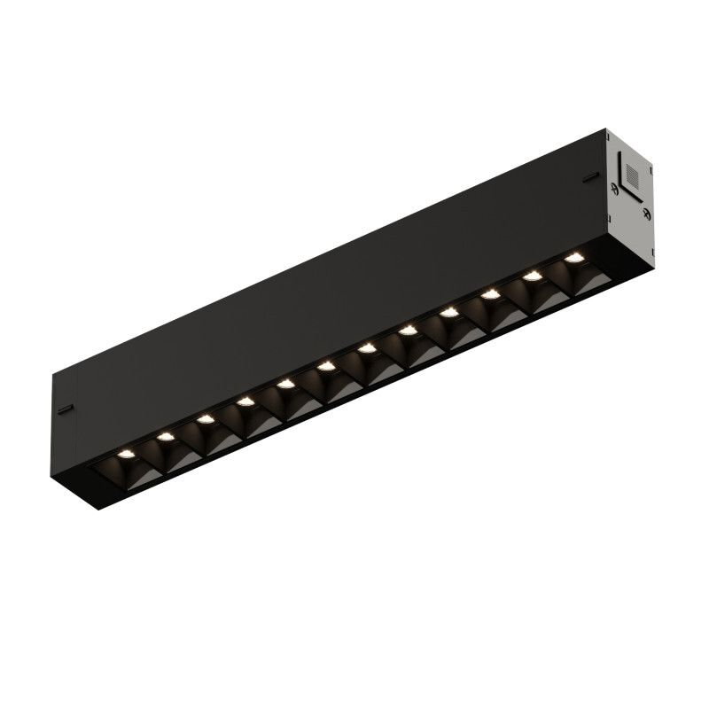Трековый однофазный светильник 22 см, 9W, 4000K, Denkirs Simple Grill DK8201-BK, черный