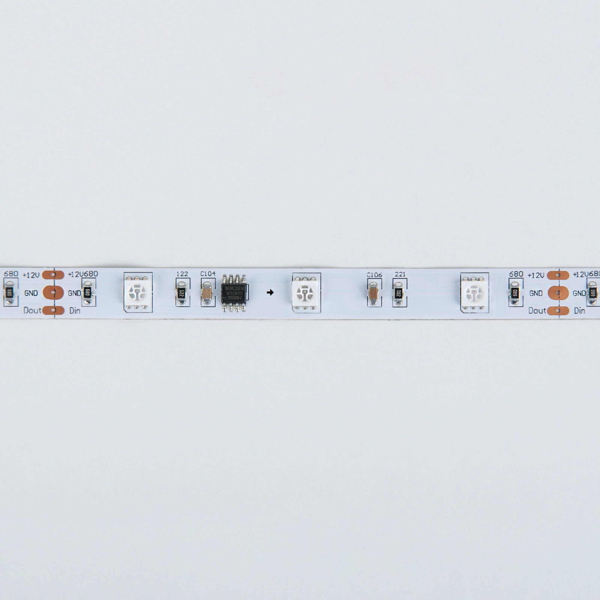 Светодиодная лента Лента светодиодная 12V 7,2W 30Led 5050 IP20 RGB, 5м Elektrostandard