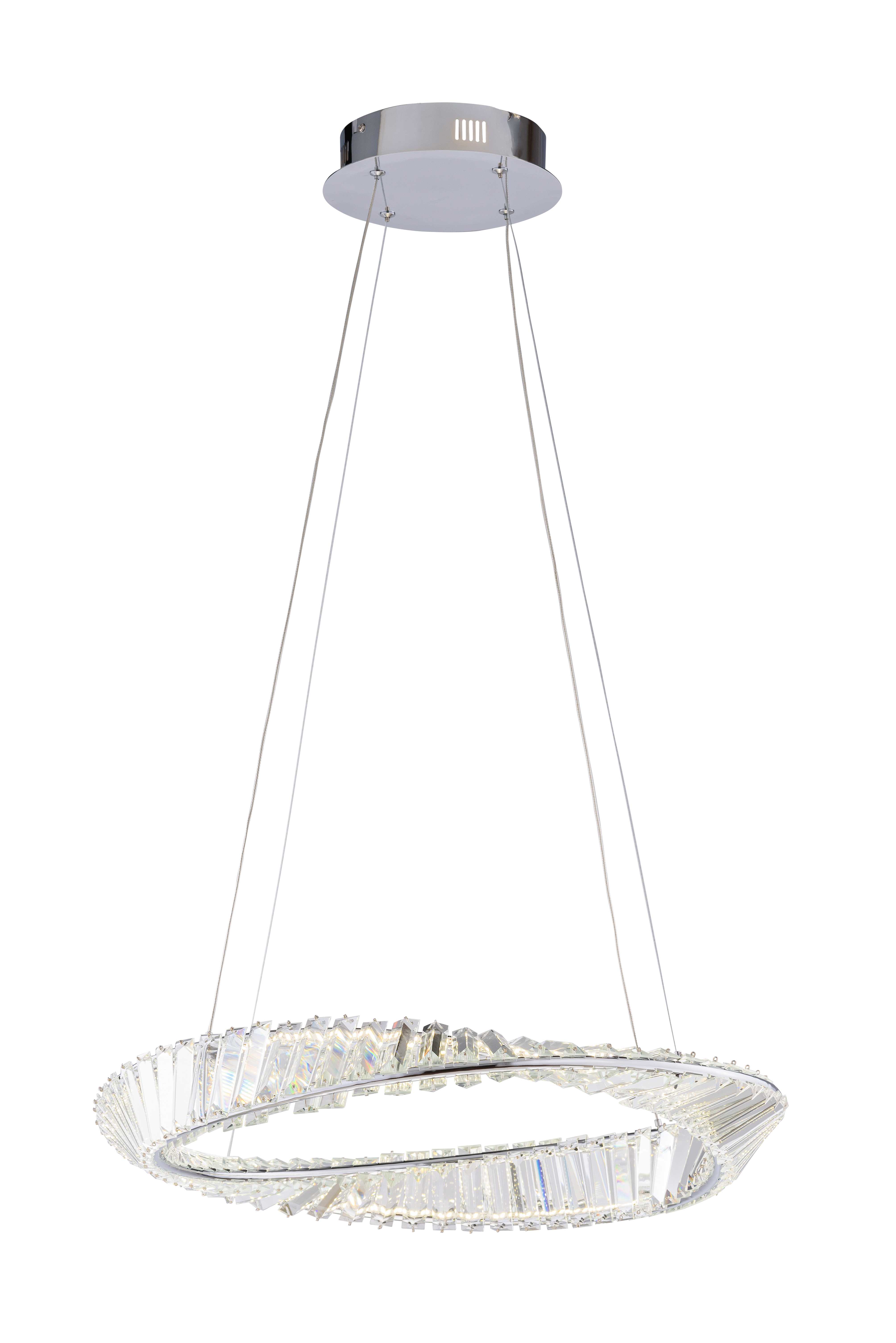 Люстра 600*800, LED, 40W 4000K NewRgy LED D2057-DW-600 CHROME, Хром