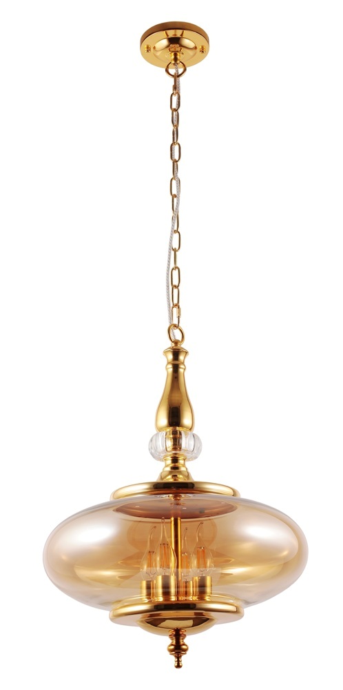 Светильник подвесной 39 см, Crystal Lux MIEL SP4 GOLD Золотой