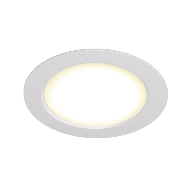 Светильник встраиваемый 11*11*3,5 см, вр 9 см, *LED*7W, 3000K, Denkirs Snartun DK3048-WH, белый