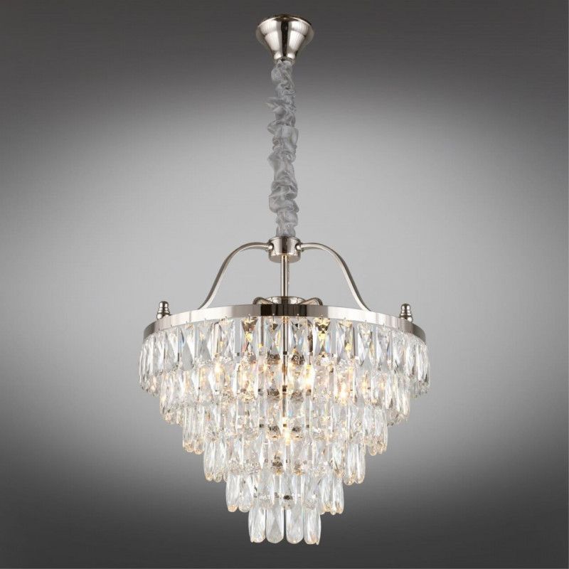 Каскадная люстра 52*80-160 см, 7*E14, 40W, Aployt Gerta APL.725.03.07, хром