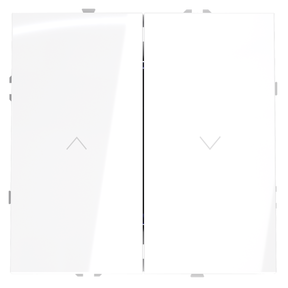 Выключатель встраиваемый для жалюзи 10А, белый глянцевый Voltum S70 VLS020701, Пластик глянцевая