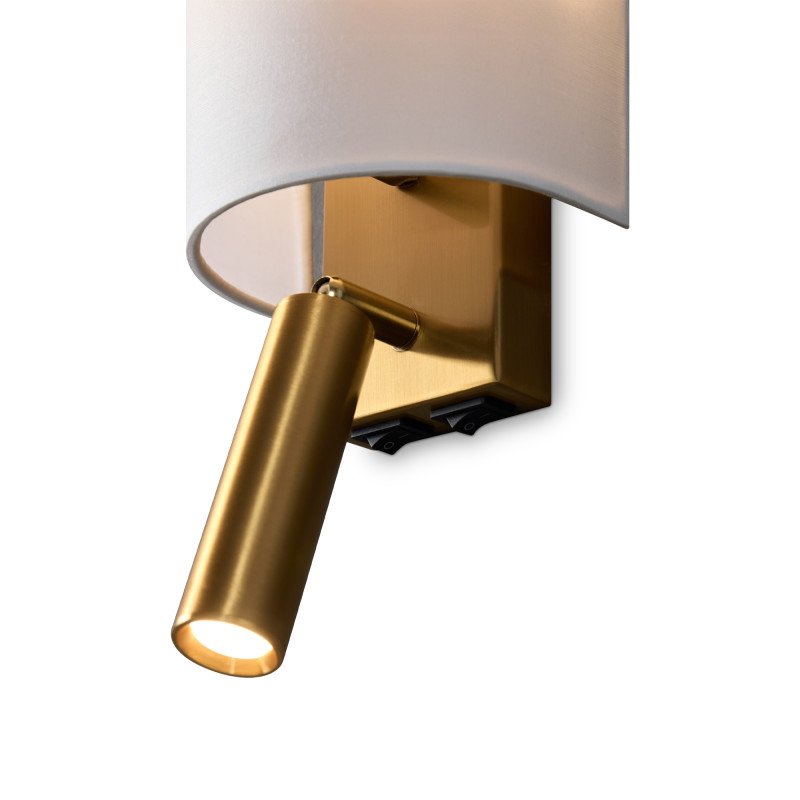 Бра 13*9*31 см, 1*E14, 3W, 3000К, Freya Bride FR5367WL-L40BS латунный