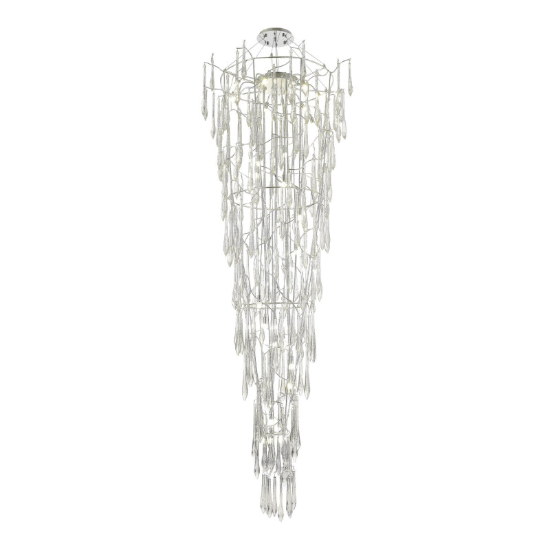 Светильник подвесной 90*230/380 см, 25*G9*5W 4000K ST LUCE Teardrops SL1660.103.25 хром