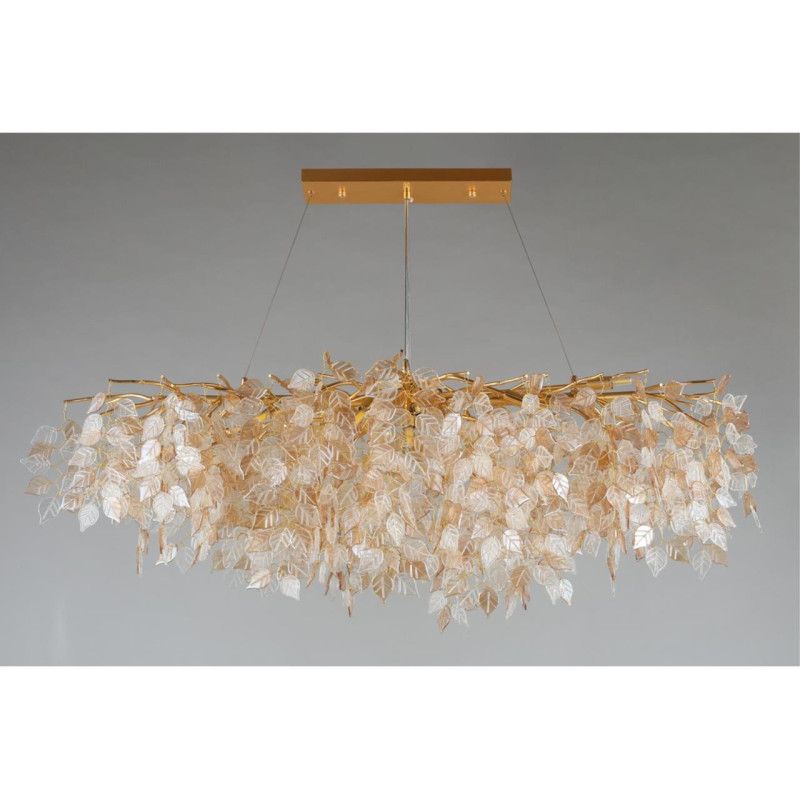 Подвесная люстра 120*60*80-150 см, 13*G9, 5W, Aployt Rochell APL.850.13.13, золотой