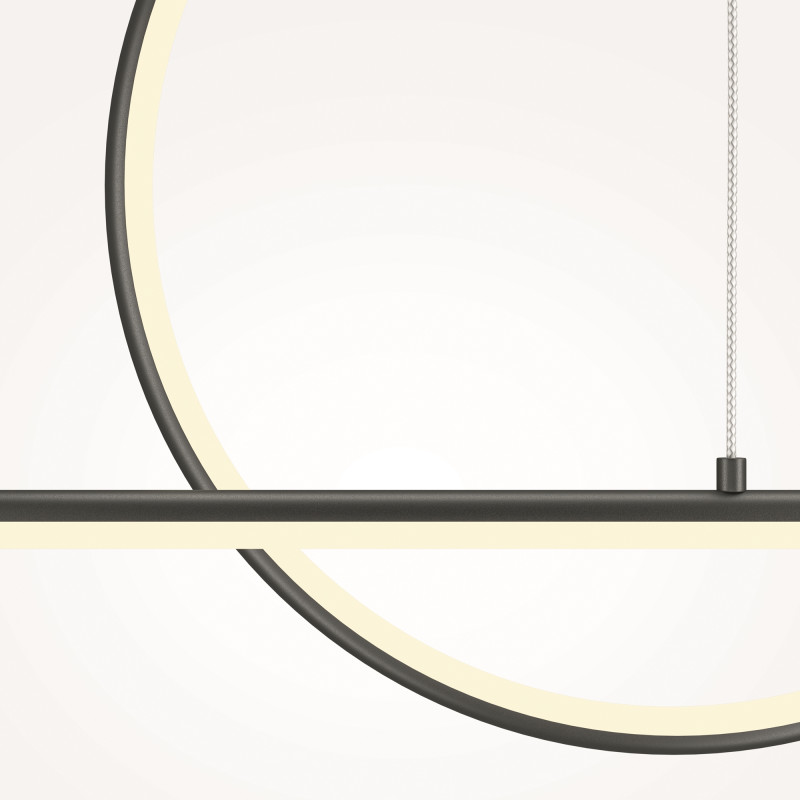 Подвесной светильник 143*11,7*300 см, LED, 40W, 4000К, Maytoni Halo MOD247PL-L49BK черный