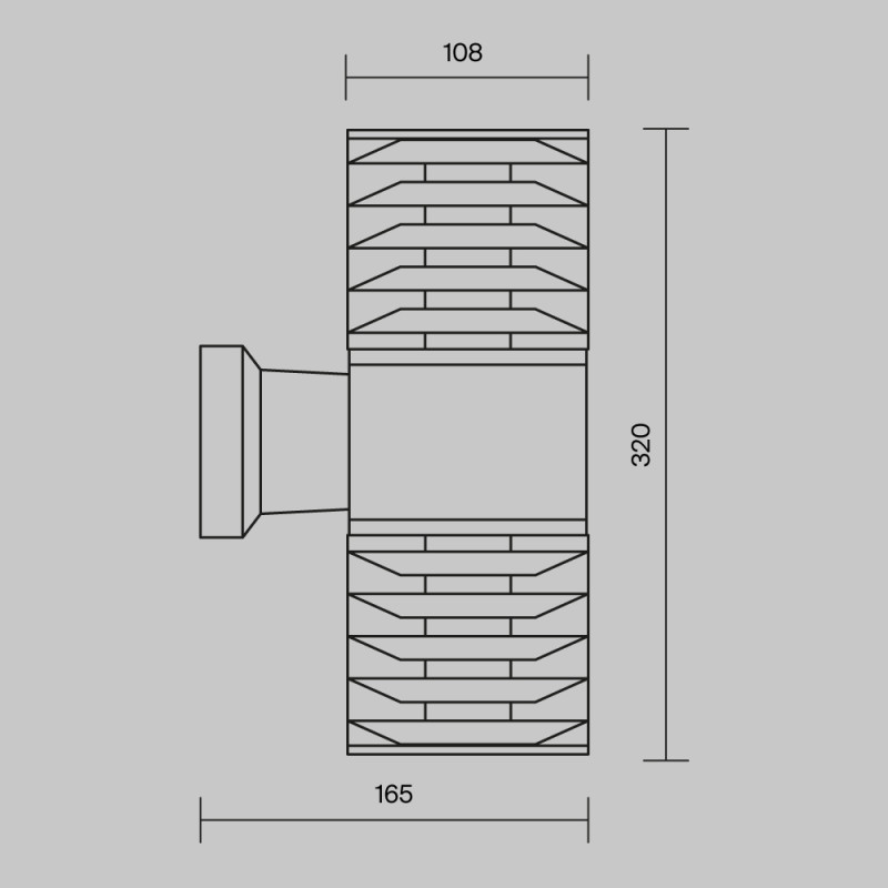 Светильник 17 см, Maytoni Bronx O576WL-02GR, серый