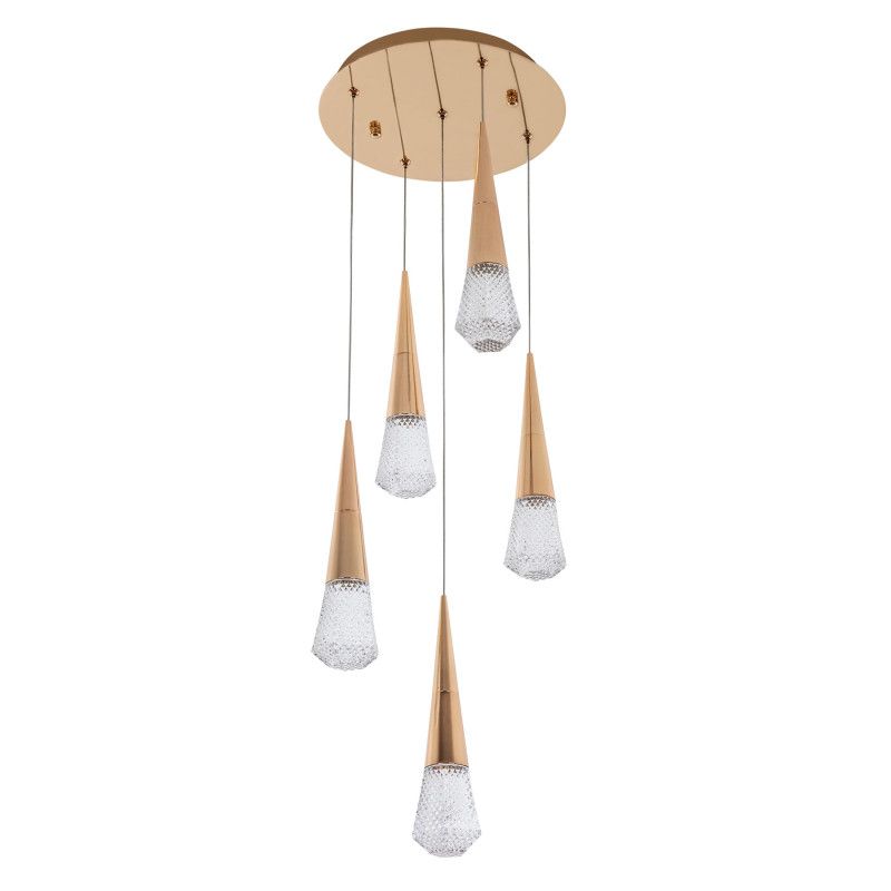 Подвесной светильник 30*30*97 см, LED 15W, 4000K, Золото MODELUX ML.3315.5