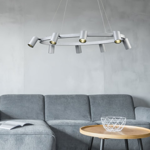 Подвесной светильник 40*85*120 см, 8*LED серый Vele Luce Zoom VL10113P08