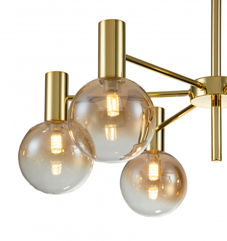 Светильник на штанге 630*630*222/1200 мм, 6*G9 золото Indigo Collana V000220, 13015/6R Gold
