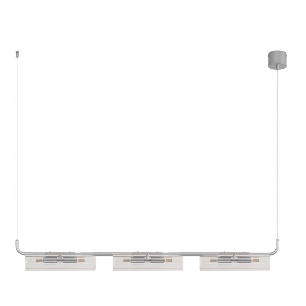 Подвес 116*8*-120 см, 6*G9*20W, Lumion TORONTO 8258/6, серебро, прозрачный