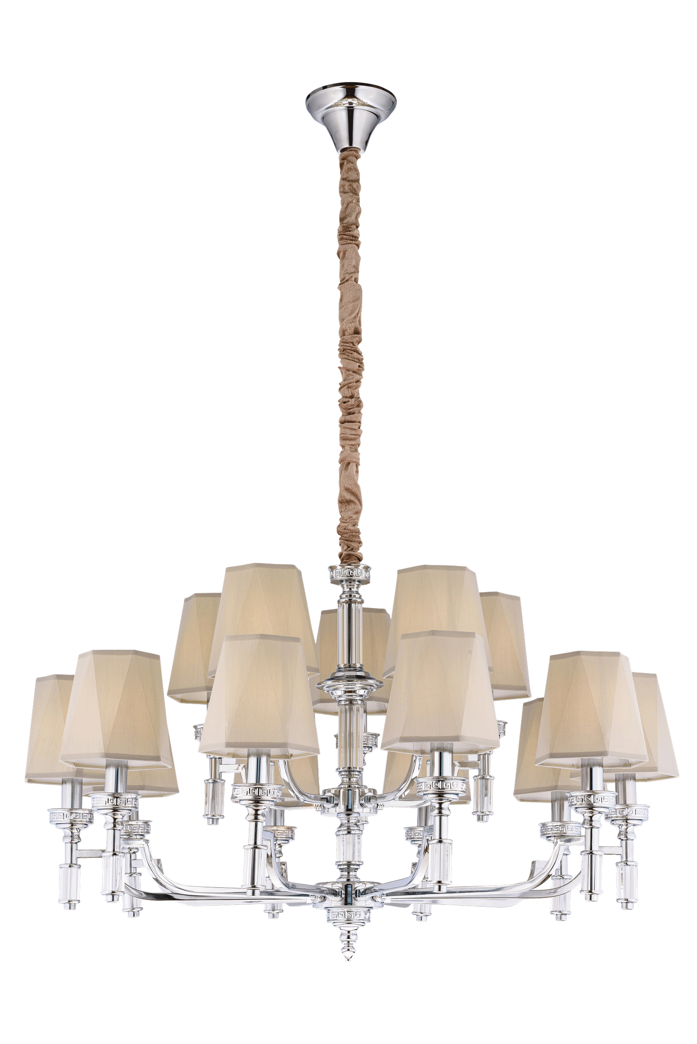 Люстра 950*570-1600, 15*E14, 40W NewRgy Модерн 8679/10+5CR CHROME, Хром