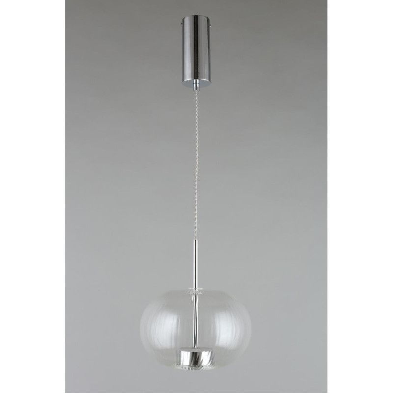 Подвесной светильник 22*50-145 см, 1*LED, 12W, 3000K, Aployt Ambr APL.057.16.12, хром
