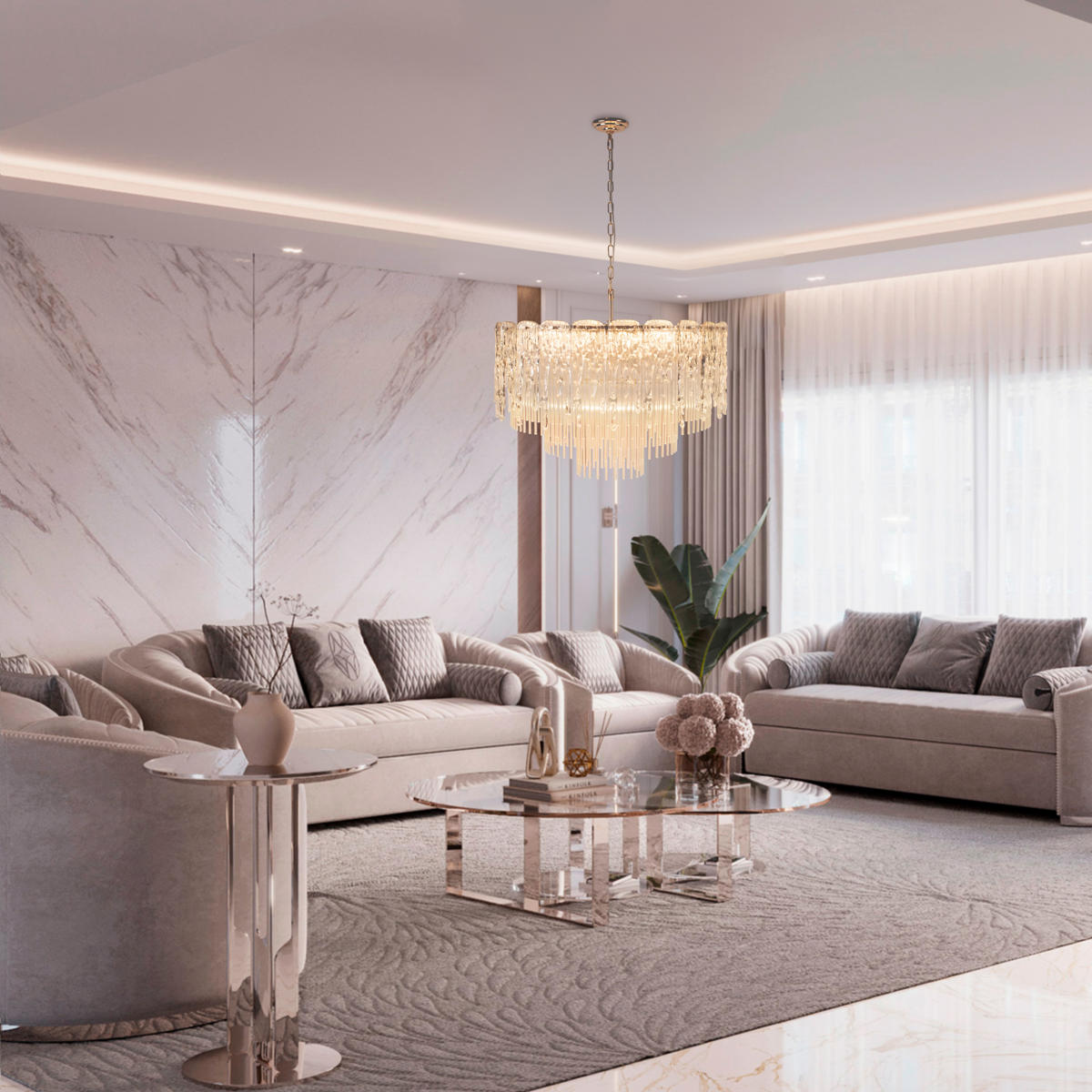 Подвесной светильник 78*54 см, 18*E14 LOFT IT Florida французское золото 10298/800 French gold