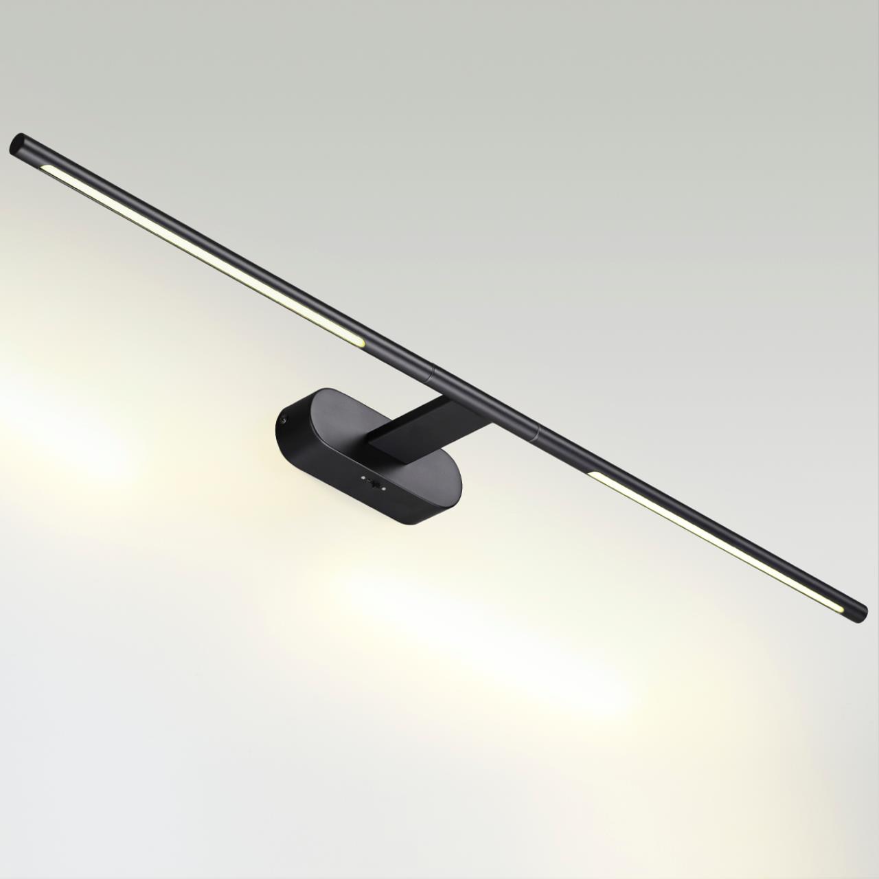 Настенный светильник 80*5 см, LED 12W 3000/4000/6000K черный Odeon Light Aledo 6634/9WL