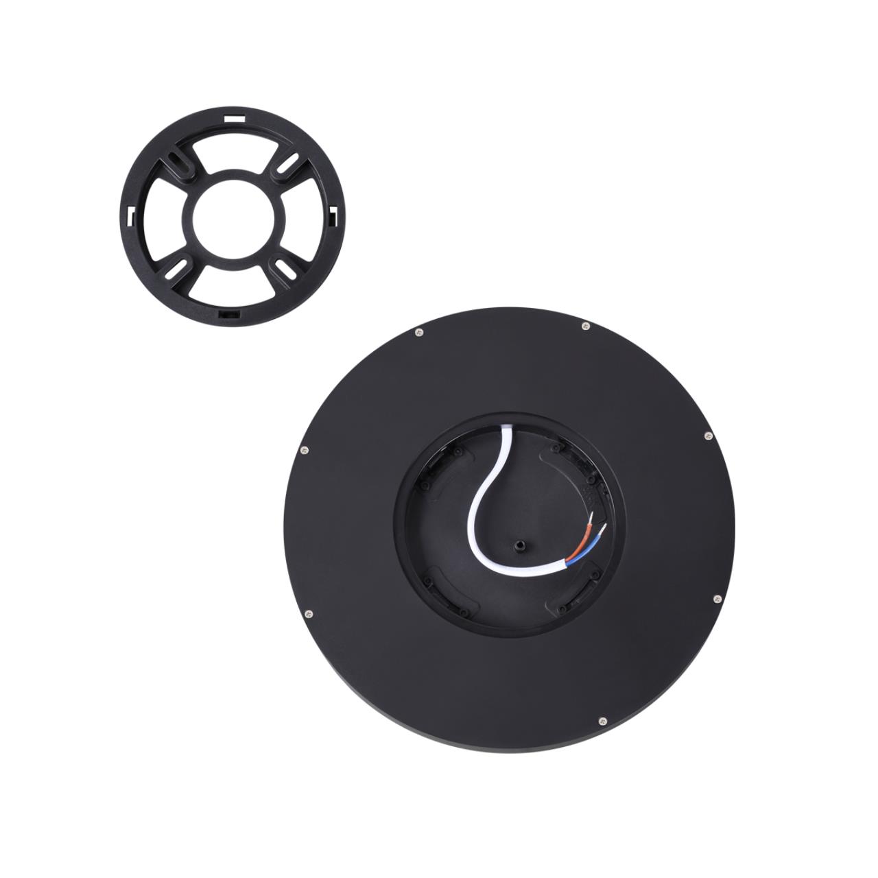 Cветильник 23*2,5 см, LED 18W, 3000/4000 К, IP40, черный, пластик Sonex Alfa Black, 7660/18L