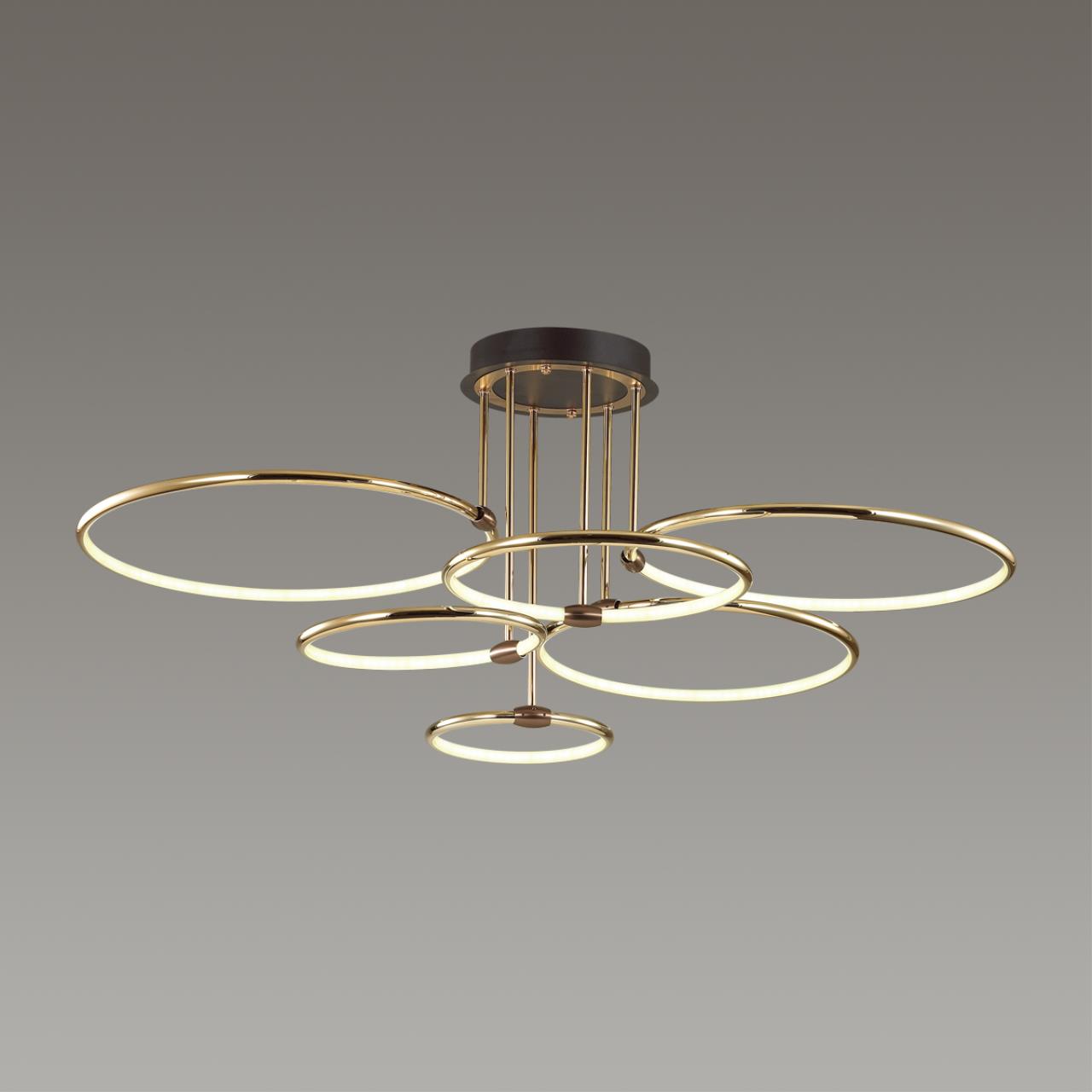 Светодиодный светильник 104 см, 156W, Lumion URSULA 5283/99CL, коричневый-золото