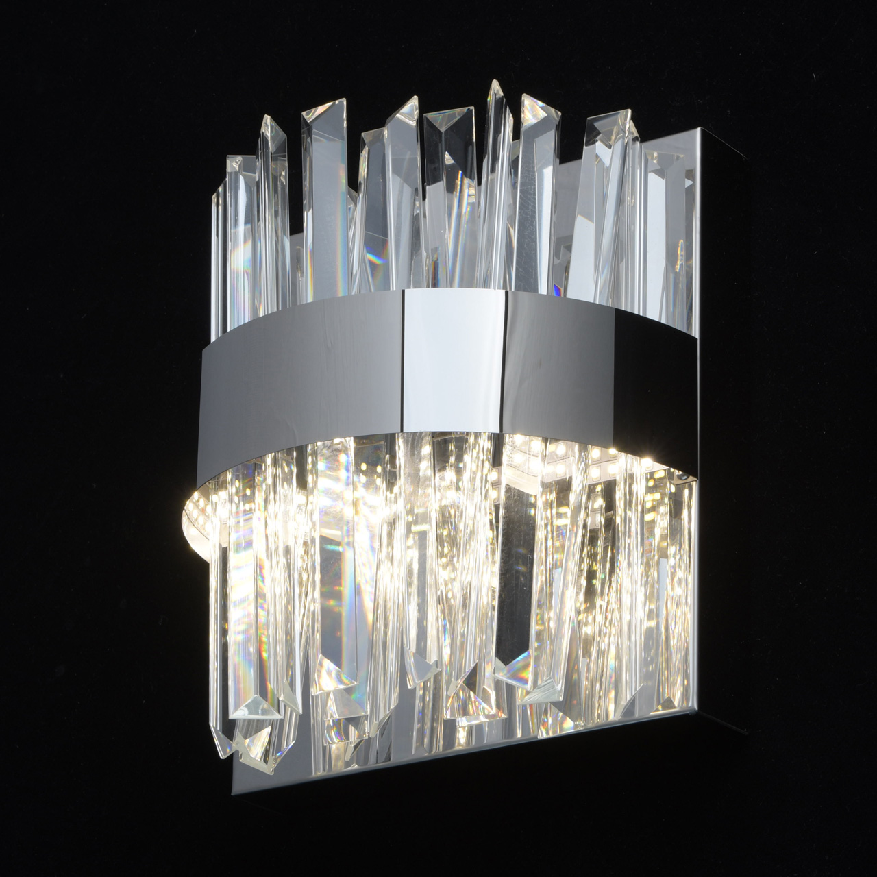 Бра 25*23*15 см,  хром/прозрачный MW-Light Аделард 642024401
